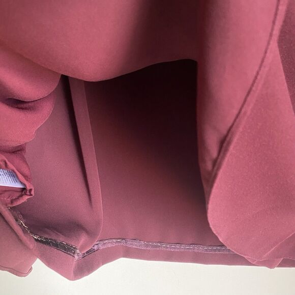 Ralph Lauren Black Label Cape Mini Dress 20W Burgundy Glam Evening Wear Party - Picture 10 of 10